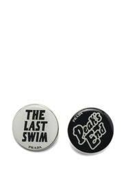 Prada logo pins (set of two) - Nero
