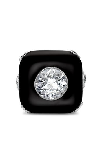 Pragnell Vintage Anello Art Deco in platino con diamanti - Argento