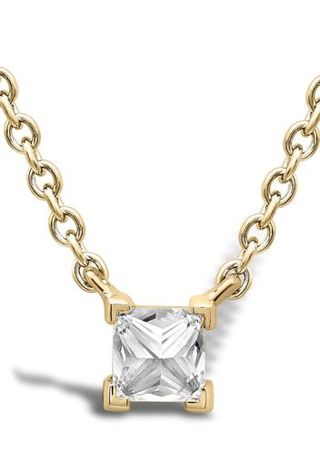 18kt yellow gold RockChicdDiamond solitaire pendant necklace