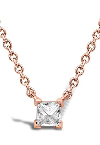 18kt rose gold RockChic diamond solitaire necklace