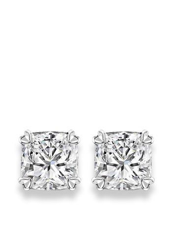 Pragnell Windsor Cushion Cut Diamond Stud Earrings 0.68ct in 18ct White Gold - Argento