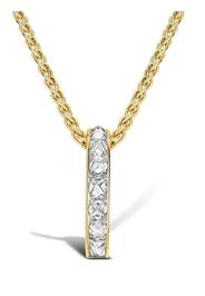18kt yellow gold RockChic diamond bar pendant necklace