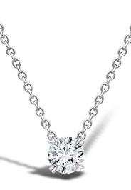 18kt white gold Windsor solitaire diamond pendant necklace