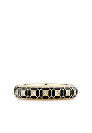 Pragnell 18kt yellow gold Revival enamel and diamond ring - Oro