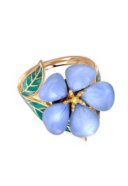 Pragnell 18kt yellow gold Wildflower blue flax yellow diamond ring - Oro