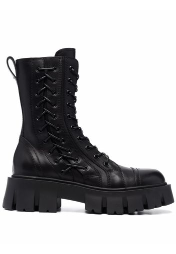 Premiata lace-up chunky ankle boots - Nero