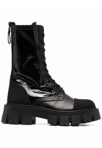 Premiata lace-up leather boots - Nero