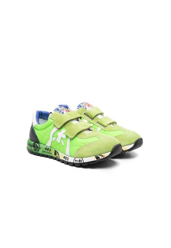 Premiata Kids Sneakers Lucy con chiusura a strappo - Verde