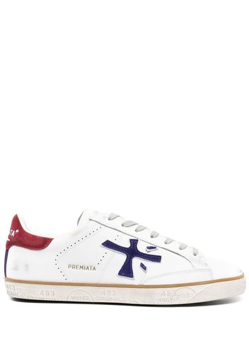 Premiata patch-detail lace-up sneakers - Bianco