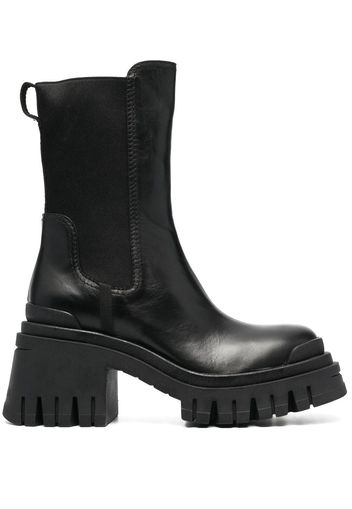 Premiata block-heel leather boots - Nero