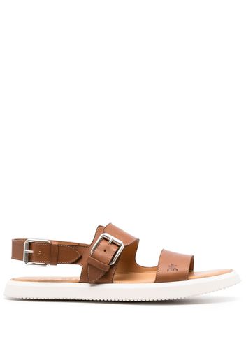 Premiata open-toe leather sandals - Marrone