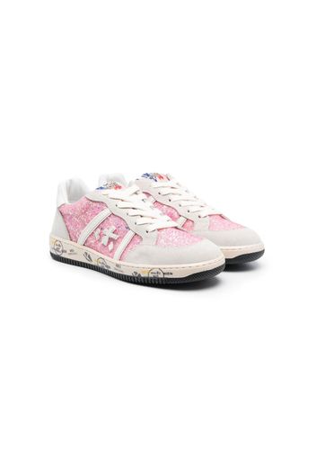 Premiata Kids glitter-detail low-top sneakers - Rosa