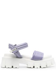 Premiata leather touch-strap platform sandals - Viola