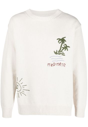 President’S logo-print knitted sweatshirt - Toni neutri