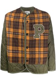 President’S check-pattern quilted jacket - Verde