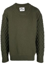 President’S cable-knit crew neck jumper - Verde