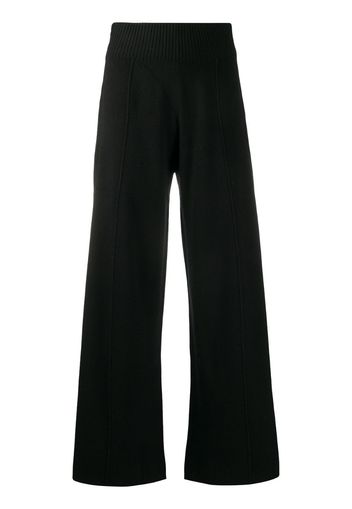 knitted wide-leg trousers