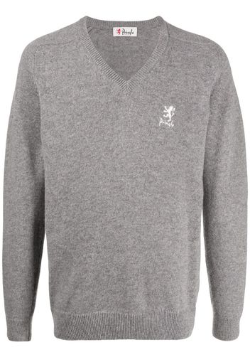 V-neck long sleeve jumper