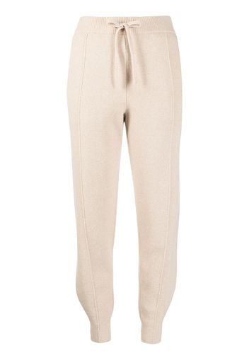 Pringle of Scotland tapered-leg knitted trousers - Marrone