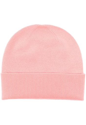 Pringle of Scotland fine-knit ribbed-trim beanie - Rosa