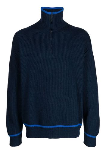 Pringle of Scotland Maglione con mezza zip - Blu