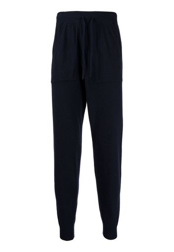 Pringle of Scotland fine-knit drawstring track-pants - Blu