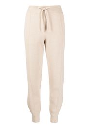 Pringle of Scotland tapered-leg knitted trousers - Marrone