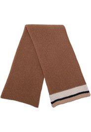 Pringle of Scotland tipped wool-cashmere scarf - Marrone