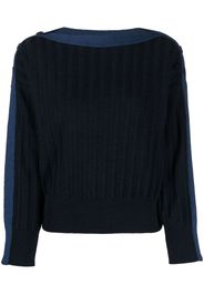 Pringle of Scotland ribbed-knit wool jumper - Blu