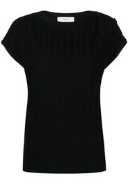 Pringle of Scotland ribbed-knit short-sleeved T-Shirt - Nero