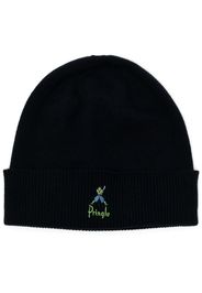 Pringle of Scotland embroidered-motif wool beanie - Blu