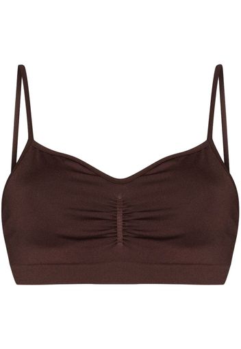 Prism Poise Ruched Sports Bra - Marrone