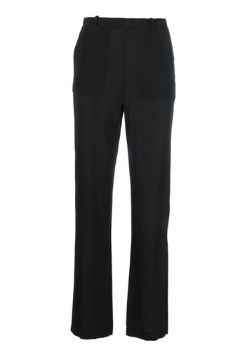 Private 0204 elasticated-waistband silk trousers - Nero