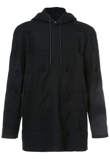 pin tuck panelled hoodie