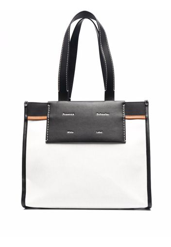Proenza Schouler White Label Large Morris Coated Canvas Tote - OFFWHITE