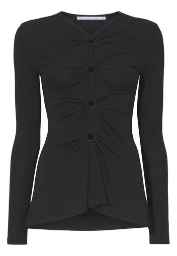 Proenza Schouler White Label cut-out detailed long-sleeved top - Nero