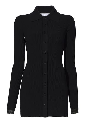 Proenza Schouler White Label fitted ribbed-knit cardigan - Nero