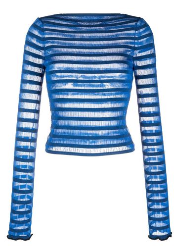 Proenza Schouler White Label Sheer Stripe Sweater - Blu