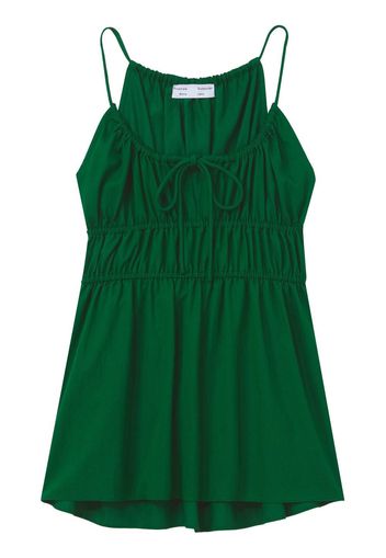 Proenza Schouler White Label ruched-detail front-tie top - Verde