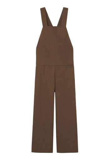 Proenza Schouler White Label wide-leg cropped jumpsuit - Marrone