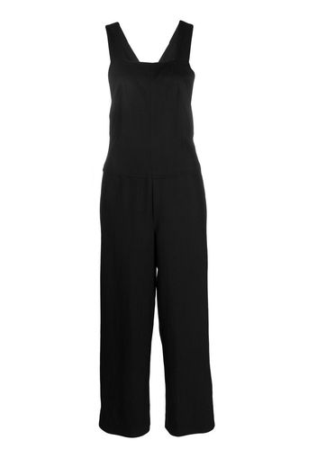 Proenza Schouler White Label Drapey Suiting Wide Leg Jumpsuit - Nero