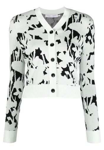 Proenza Schouler White Label Knit Floral Cardigan - Verde