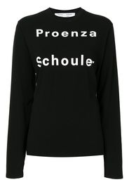 Proenza Schouler White Label LONG SLEEVE LOGO T-SHIRT - Nero
