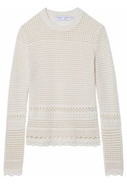 Proenza Schouler White Label Silk Cotton Pointelle Top - Toni neutri