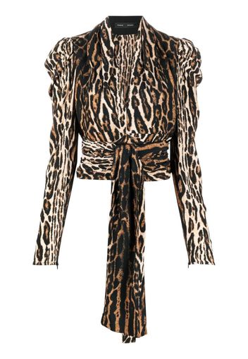 Proenza Schouler Blusa leopardata - 969 BROWN MULTI