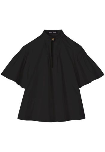 Proenza Schouler pintuck-detail short-sleeved blouse - Nero