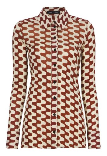 Proenza Schouler Camicia con stampa geometrica - Marrone