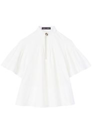 Proenza Schouler pintuck-detail flared blouse - Bianco