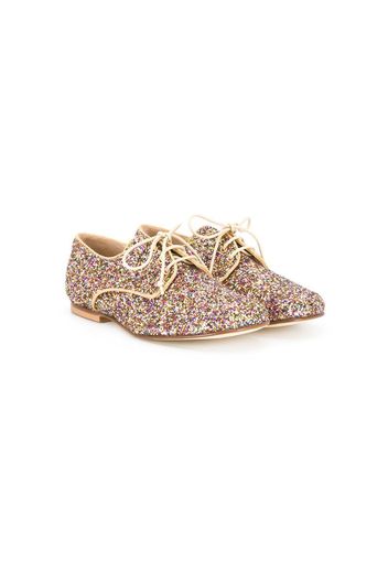 glitter derby shoes