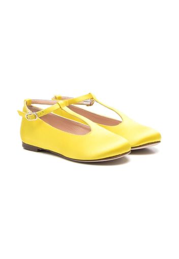 Prosperine Kids satin leather ballerina shoes - Giallo